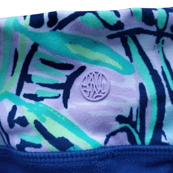 Lilly Pulitzer Luxletic Noelani Weekender Midi LE Leggings in Royal Blue XXS - Picture 3 of 15